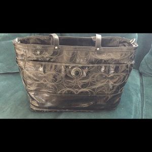 Black Diaper Bag made by Coach authentic like new